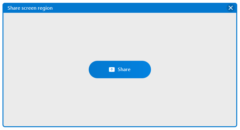 The selection frame for screen area transfer is blue.