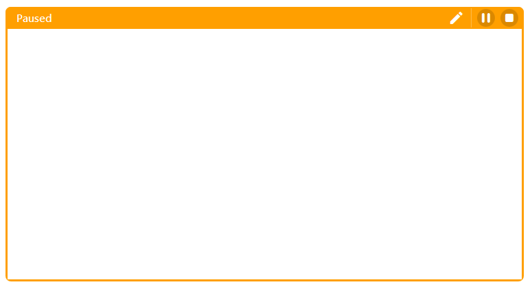 When screen sharing is paused, the selection frame is yellow.