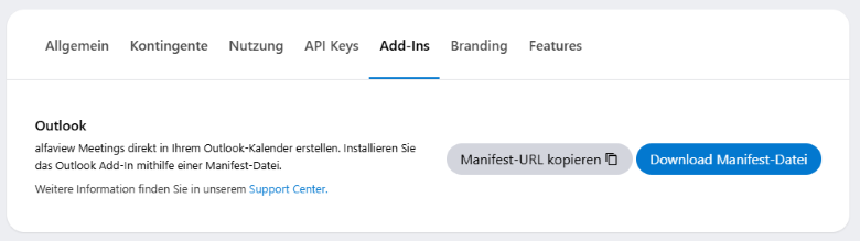Die Organisation von Add-Ins in der Verwaltungsoberfläche von alfaview.
